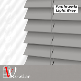 Дерев'яні жалюзі на вікно Wenster Paulownia Classic 50 мм Light Grey 19101 (730933)
