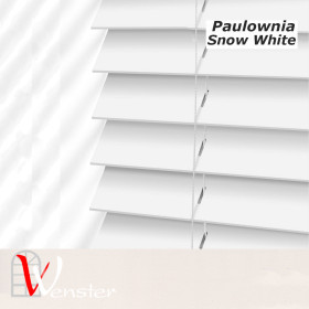Дерев'яні жалюзі на вікно Wenster Paulownia Classic 25 мм Snow White (728778)