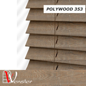 Дерев'яні жалюзі на вікно Wenster Polywood 50 мм №353