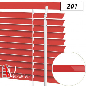 Горизонтальні жалюзі на вікно Wenster алюмінієві 25 мм Standart 201 Червоний