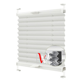 Штори Плісе тканеві Wenster BS 2 Albedo Duo Thermo Blackout 301 Білий