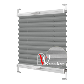 Штори Плісе тканеві Wenster  BS 2 Crepe Metallic 308 Блискучий Сріблястий