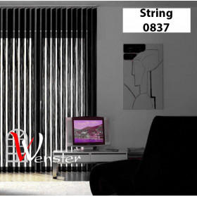 Нитяні жалюзі на вікно Wenster String 0837 Чорний