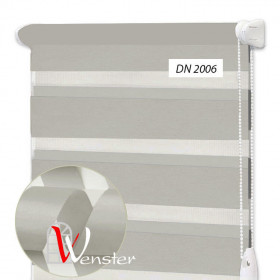 Рулонна штора День Ніч відкритого типу Wenster Barogue DN 2006 Сріблястий