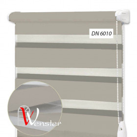 Рулонна штора День Ніч відкритого типу Wenster Chic DN 6010 Сріблястий