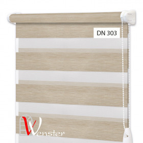 Рулонна штора День Ніч відкритого типу Wenster Magic DN 303 Світло-бежевий