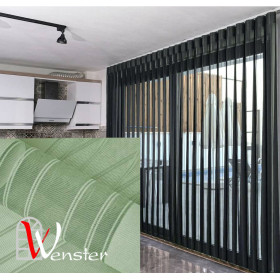Вертикальні жалюзі 3 в 1 Мультиштори Wenster Tulls Lines DT 25 М'ятний