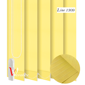 Вертикальні жалюзі на вікно 127 мм Wenster Line Deco 1309 Жовтий