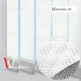 Вертикальні жалюзі на вікно 127 мм Wenster Macrame 01 Білий