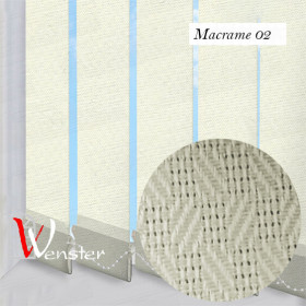 Вертикальні жалюзі на вікно 127 мм Wenster Macrame 02 Молочний