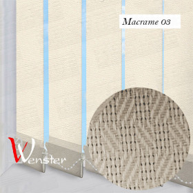 Вертикальні жалюзі на вікно 127 мм Wenster Macrame 03 Кремовий