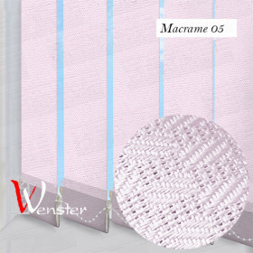 Вертикальні жалюзі на вікно 127 мм Wenster Macrame 05 Світло-рожевий