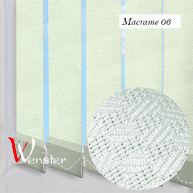 Вертикальні жалюзі на вікно 127 мм Wenster Macrame 06 Світло-салатовий