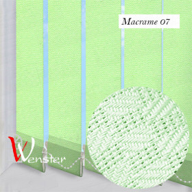 Вертикальні жалюзі на вікно 127 мм Wenster Macrame 07 Салатовий