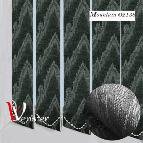 Вертикальні жалюзі на вікно 127 мм Wenster Blackout Mountain T 02138 Чорний